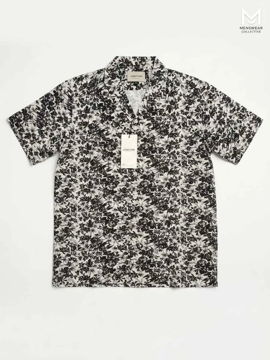 JACK & JONES Navy Blue Floral Print Short-Sleeve Resort Shirt — photo 5
